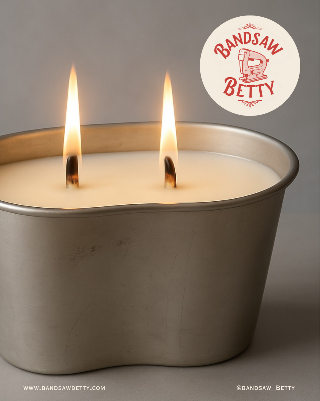 Vintage Military Canteen Cup Candle